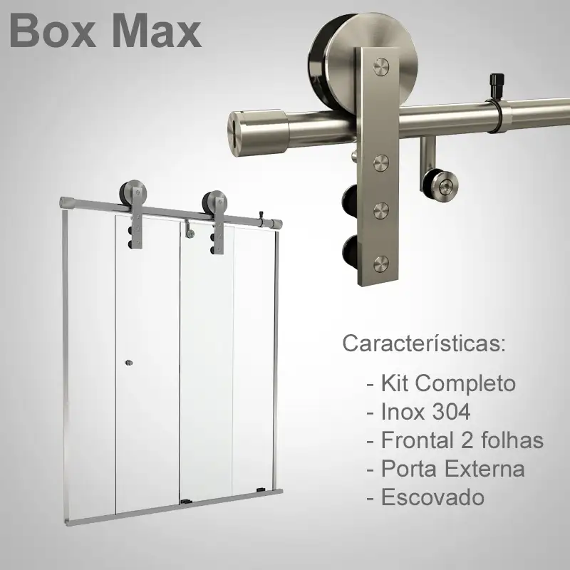 Frontal Externo 2 Folhas Escovado